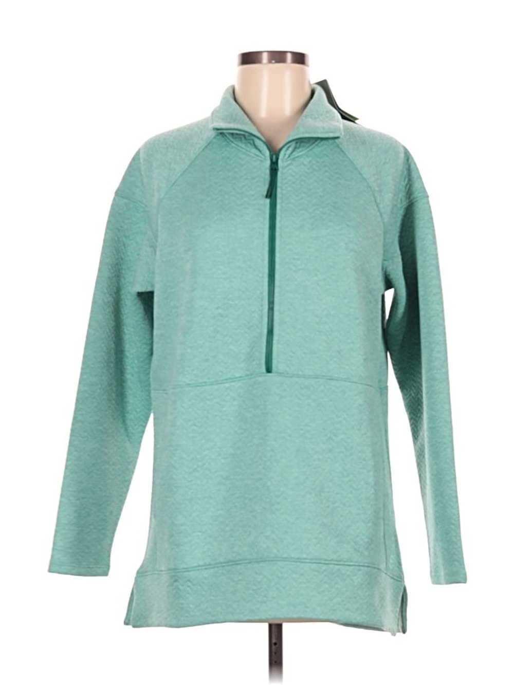 L.L.Bean Mint Green Half-Zip Pullover